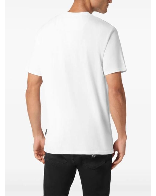 Philipp Plein White Cars Racing T-Shirt for men