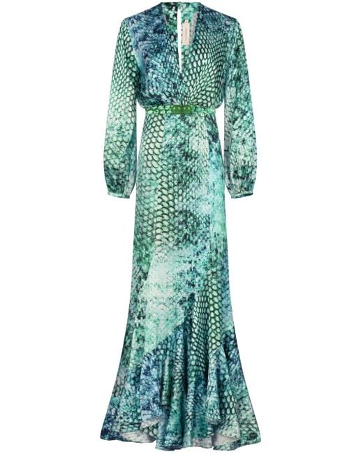 Silvia Tcherassi Remi Gown in Green | Lyst