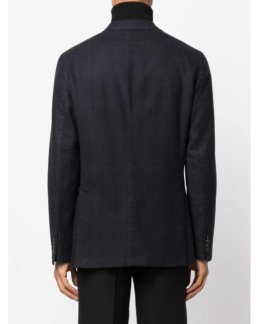 Boglioli Blue Single-Breasted Wool Blazer for men