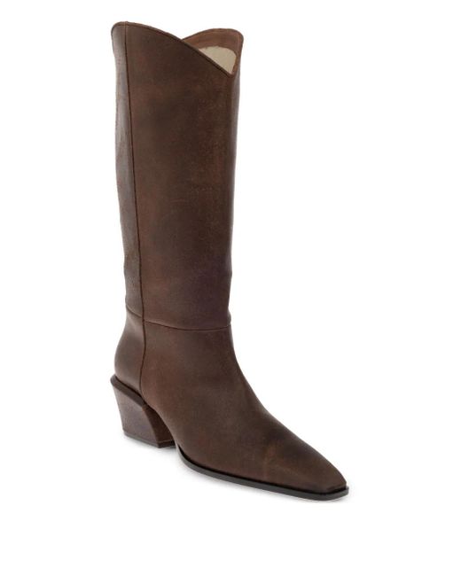 Paris Texas Brown 50Mm Bettina Leather Pointed-Toe Boots