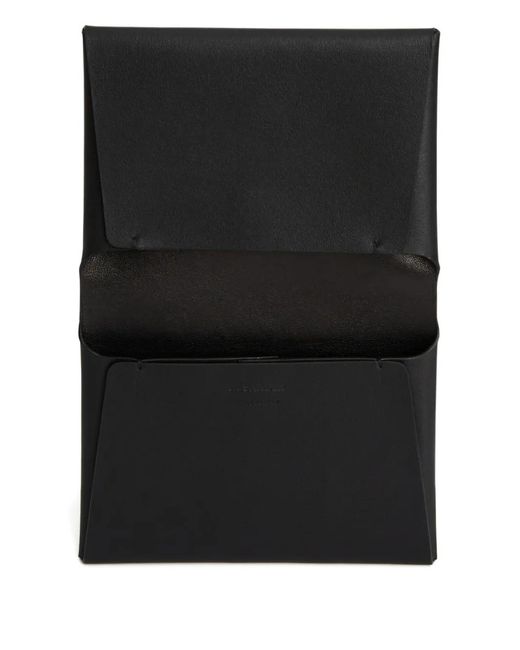Jil Sander Black Logo-Stamp Passport Holder for men