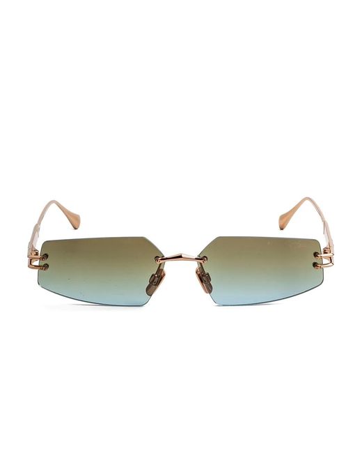 Cazal Green Rimless Sunglasses