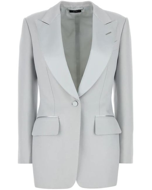 Tom Ford Gray Single-Breasted Blazer