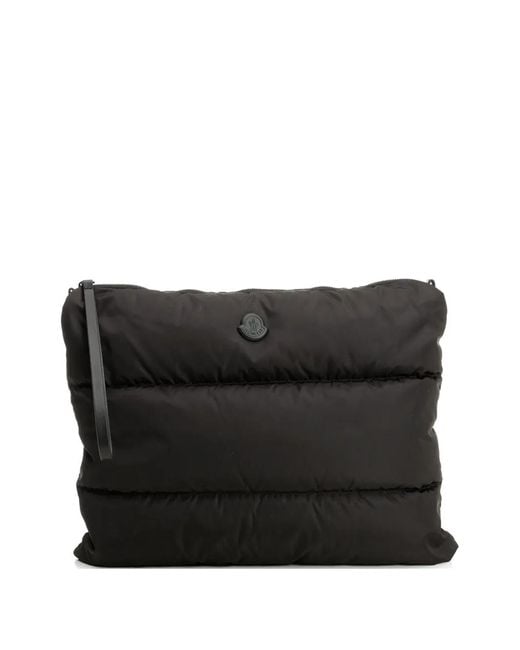 Moncler Black Cardoc Quilted Laptop Bag for men