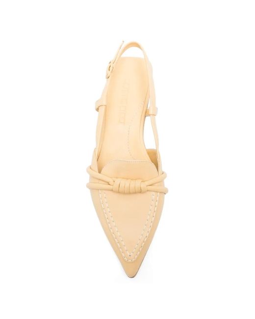 Pomme D ́Or Natural Anya Slingback Flat Pumps