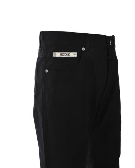 Moschino Black Straight-Leg Trousers for men