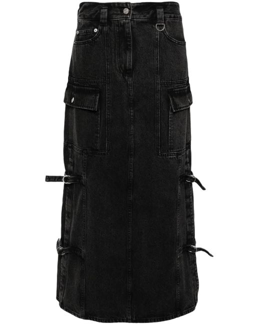 3.1 Phillip Lim デニムカーゴスカート Black