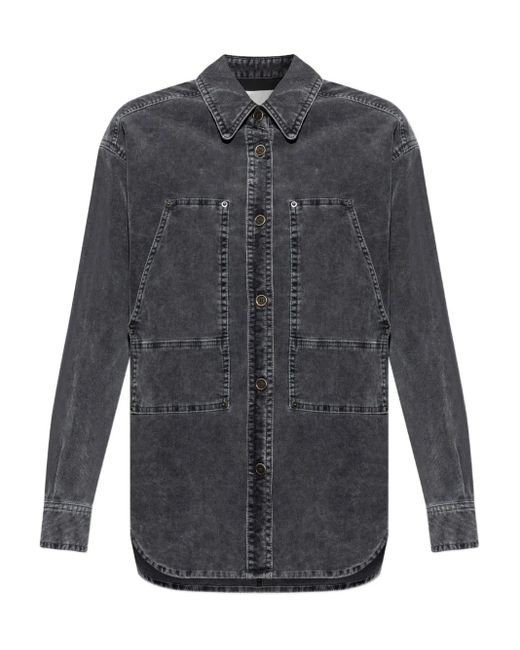 Isabel Marant Blouse Met Opgestikte Zak in het Gray