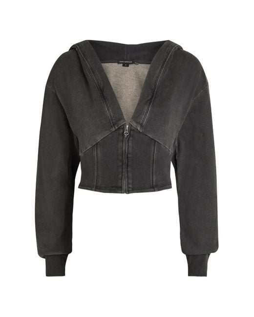 Chaqueta Con Cremallera Y Capucha GOOD AMERICAN de color Black