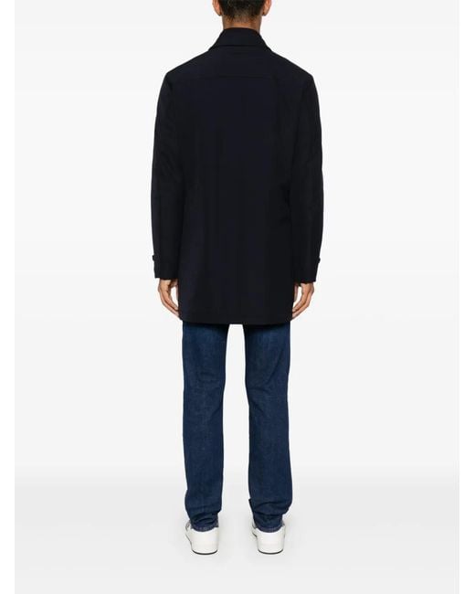 Fay Blue Layered-Effect Coat for men