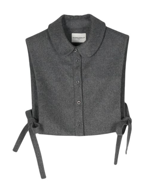 Claudie Pierlot Gray Knitted Removable Collar