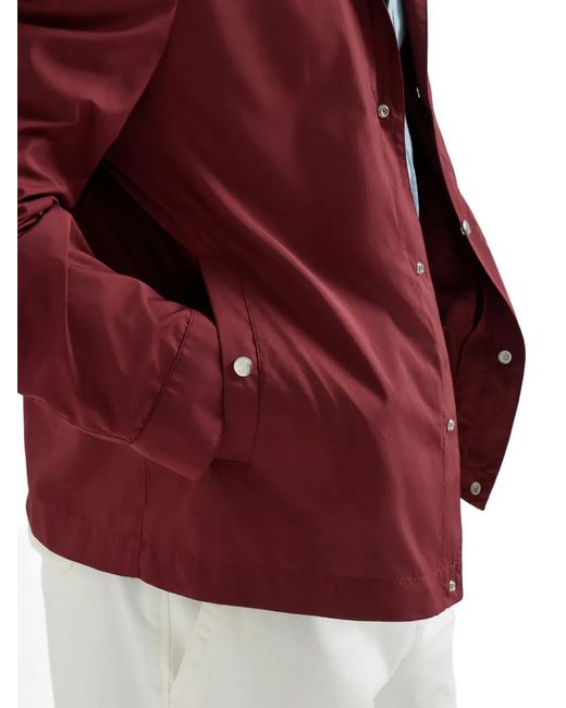 Brunello Cucinelli Red Buttoned Jacket for men