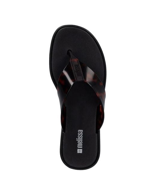 Melissa White Tortoiseshell-Effect Platform Flip-Flops