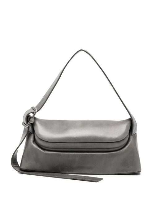 OSOI Gray Folder Brot Leather Tote Bag