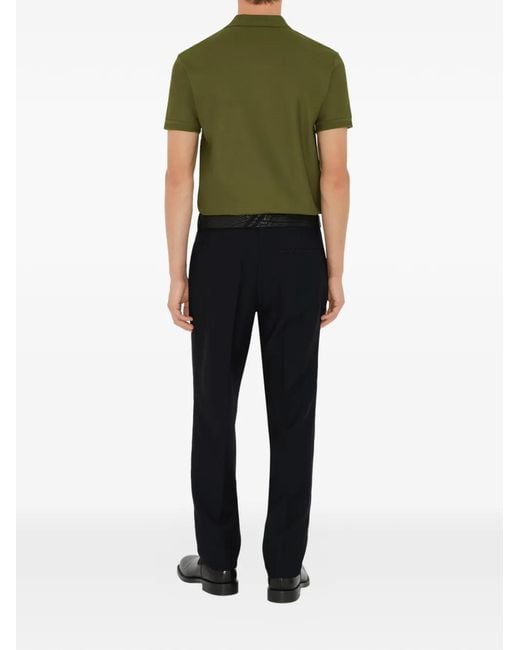 Burberry Green Cotton Polo Shirt for men