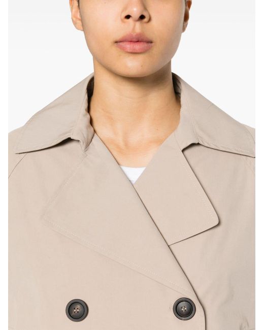 Peserico Natural Double-breasted Trench Jacket