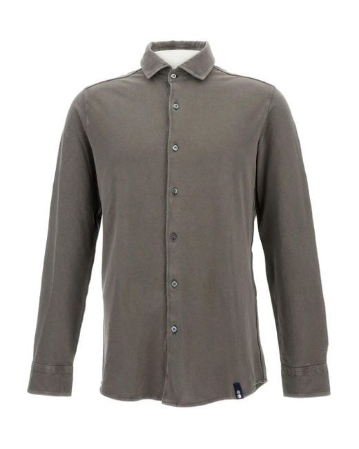 メンズ Drumohr ロングスリーブ シャツ Gray
