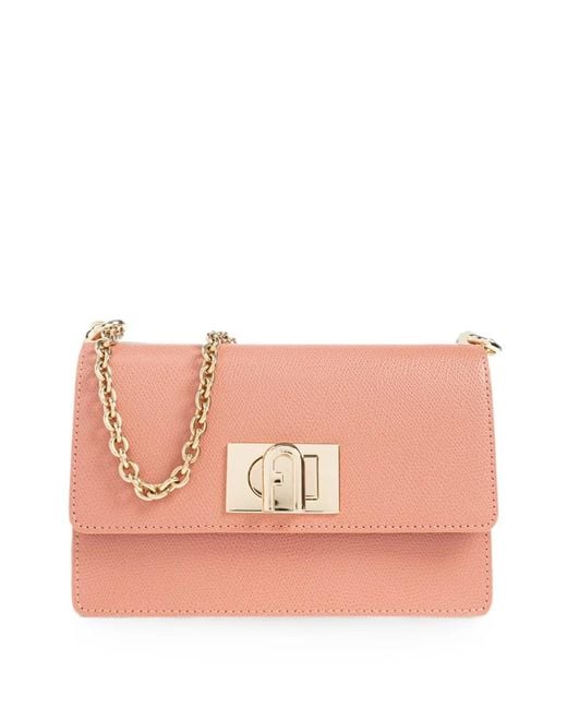 Furla Pink Mini 1927 Leather Cross Body Bag