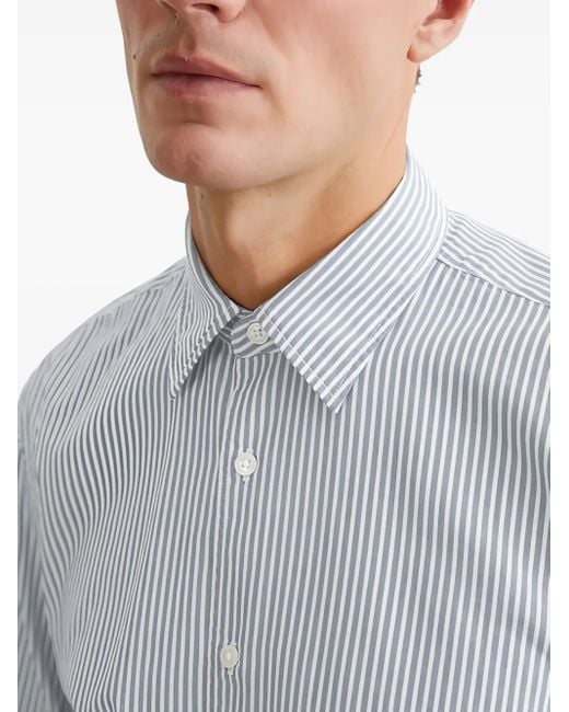 Marc O' Polo Gray Striped Button-Up Shirt for men