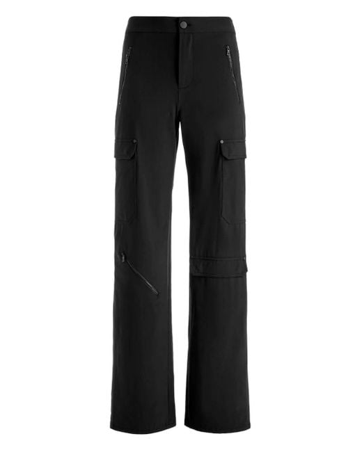 Alice + Olivia Milo Cargo Broek Met Wijde Pijpen in het Black