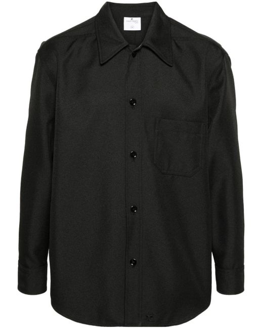 Courreges Black Retro Twill Shirt for men