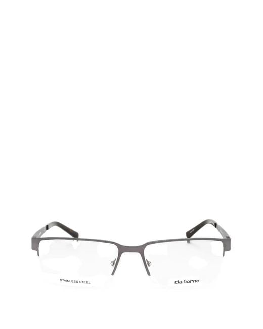 Liz Claiborne White Rectangle-Frame Glasses for men