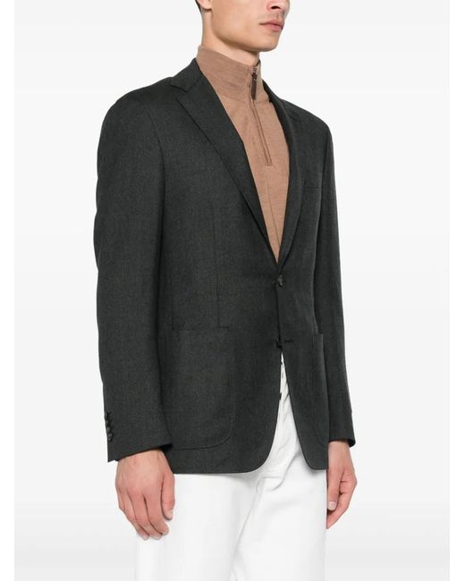 Canali Black Wool Blazer for men