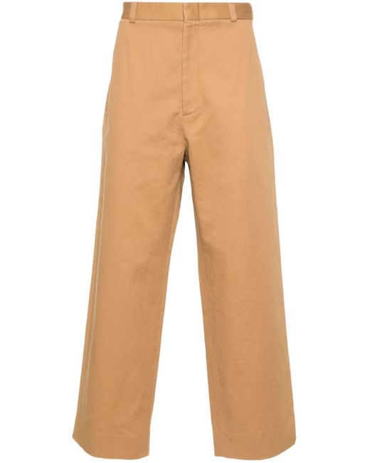 Gucci Natural Twill Straight Trousers for men