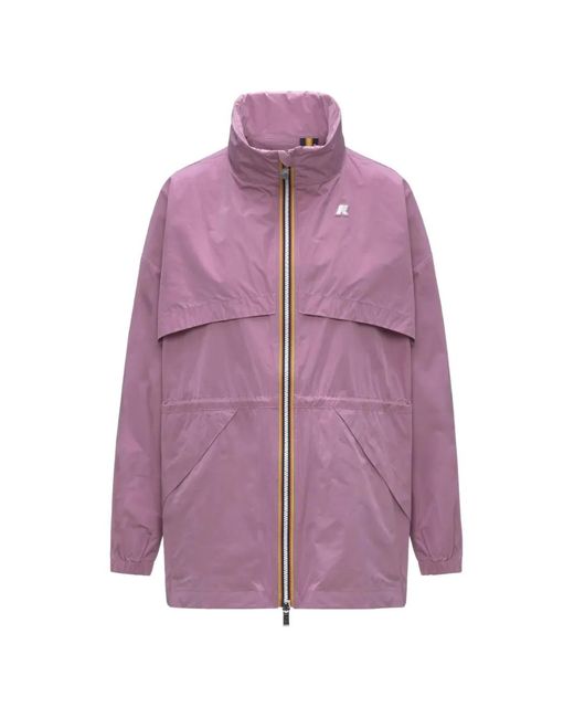 K-Way Purple Aubeline High-Neck Jacket