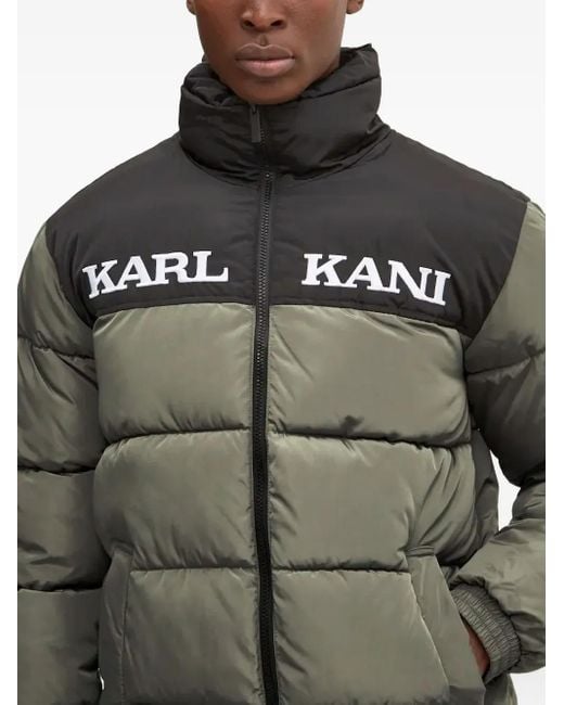 Karlkani Black Colour-Block Puffer Jacket for men