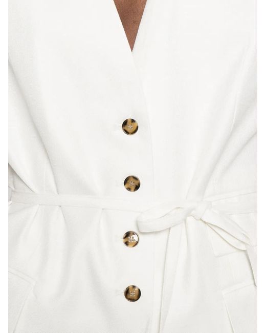 Herskind White Samos Button-Up Waistcoat