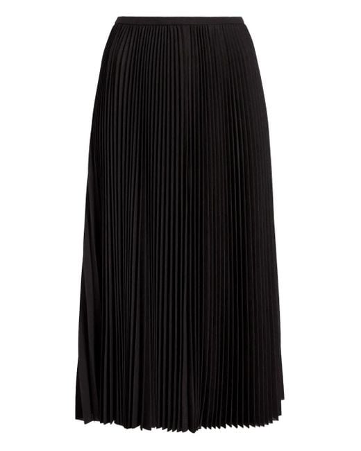 Gonna Midi Plissettata Con Banda Piatta di Proenza Schouler in Black