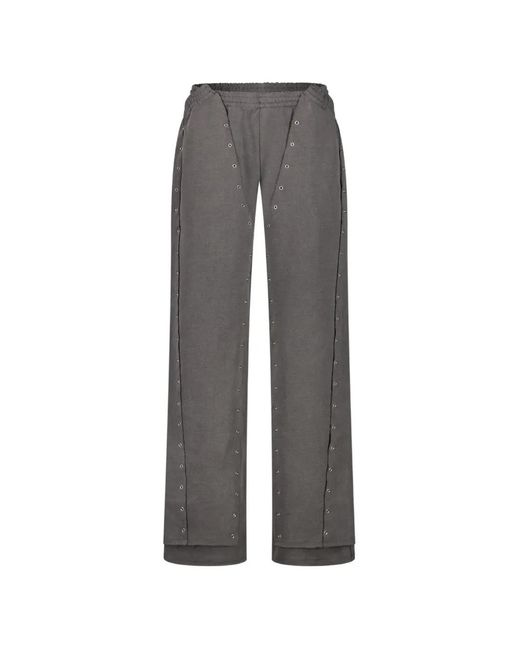 SRVC Studio Gray Elastic-Waist Track Pants