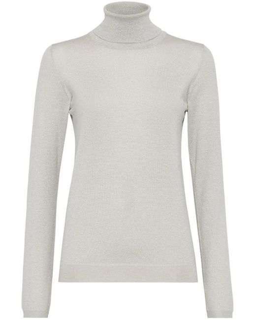 Pull À Col Roulé Brunello Cucinelli en coloris Gray