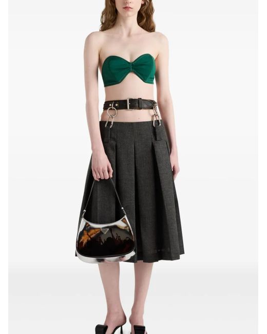 Prada Green Strapless Top
