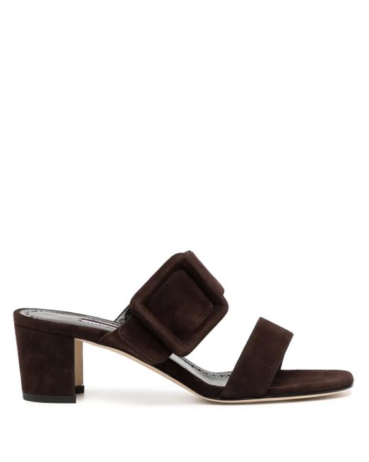 Manolo Blahnik Black 50Mm Titubanew Sandals