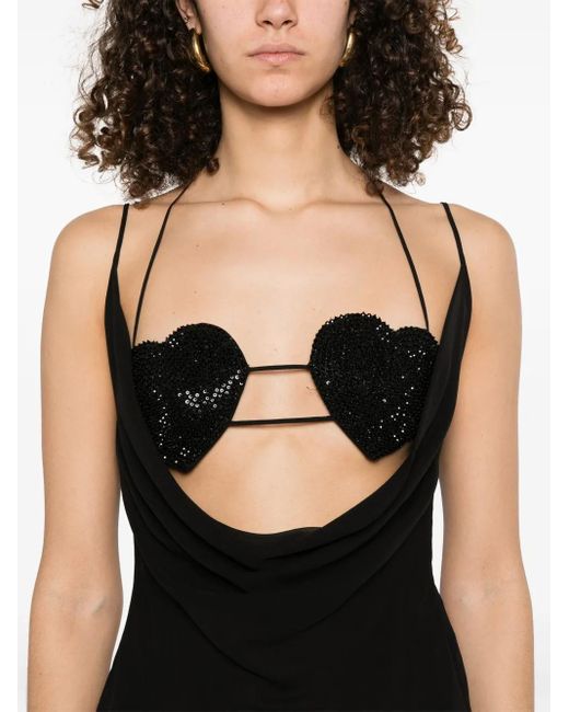 Blumarine ラインストーン トップ Black