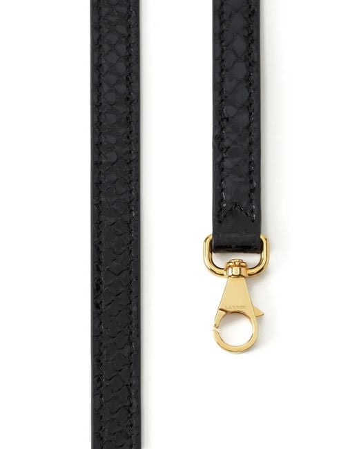 Lanvin Black Suede Trim Shoulder Bag