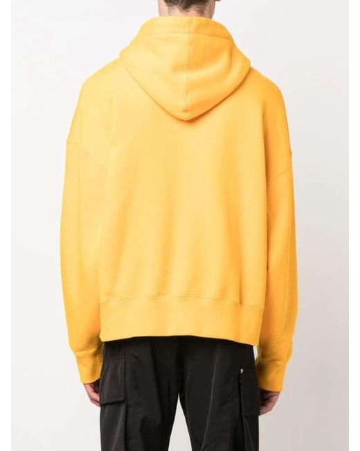 Palm Angels Yellow Bear Print Hoodie for men