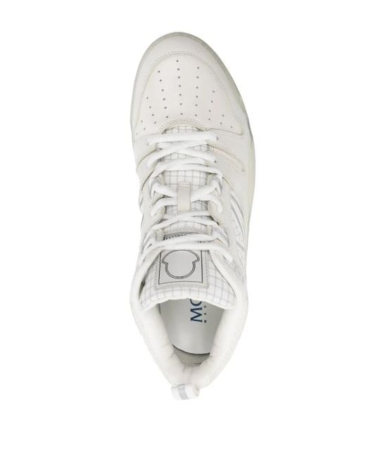 Moncler White Pivot High-Top Lace Sneakers, Brand Size 38 (Us