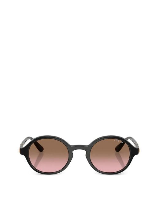 Vogue Black Round-Frame Sunglasses