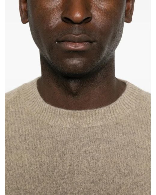 Avant Toi Natural Raglan-Sleeve Crew-Neck Sweater for men