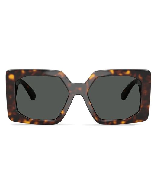Versace Black Engraved-Medusa Plaque Sunglasses