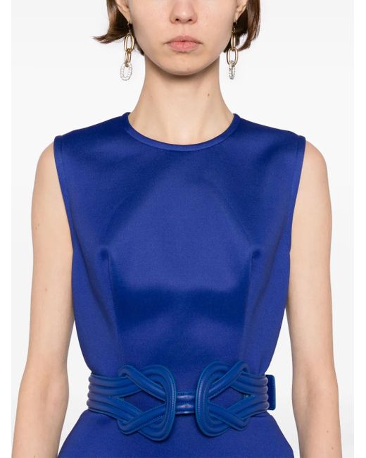 Saiid Kobeisy Blue Ruffled Mini Dress