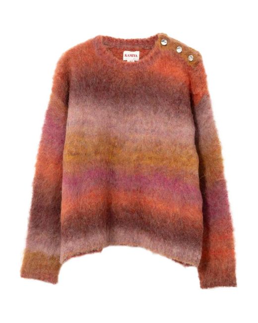 Jersey a rayas KAMIYA de hombre de color Orange