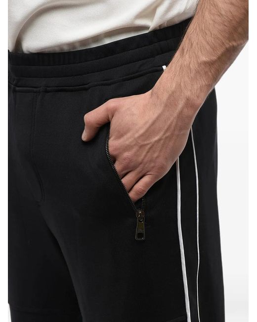 Neil Barrett Black Modernist Biker Track Pants for men