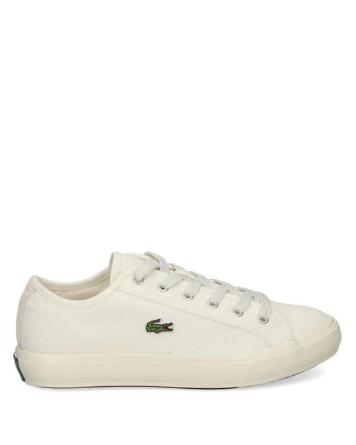 Lacoste White Backcourt Logo-Patch Sneakers for men