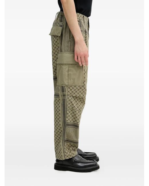 Neighborhood Green Patterned Cargo Pants for men