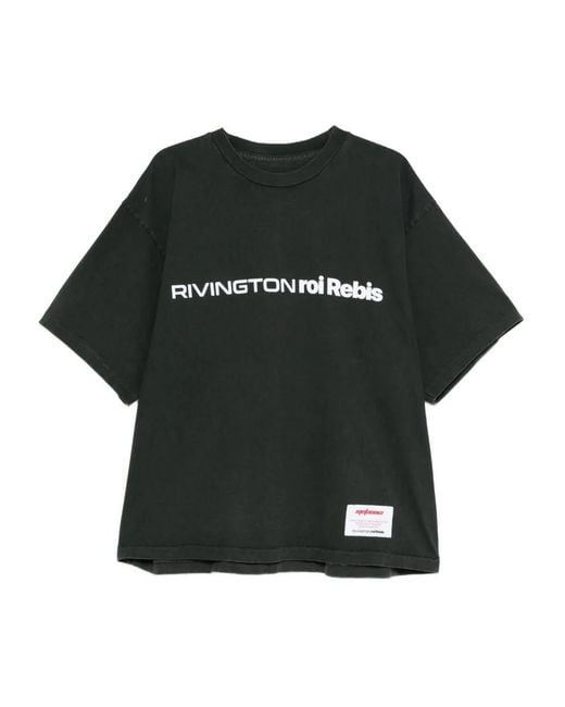 RRR123 Black Logo Detail T-Shirt for men