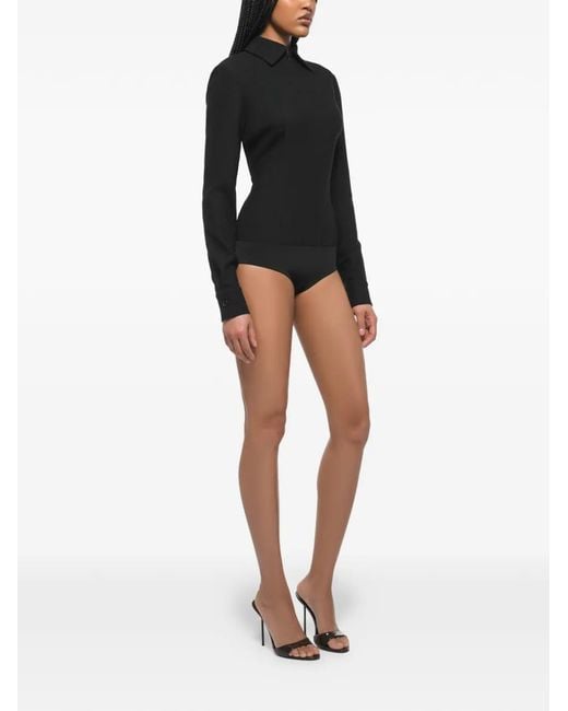 Anouki Black Collared Bodysuit